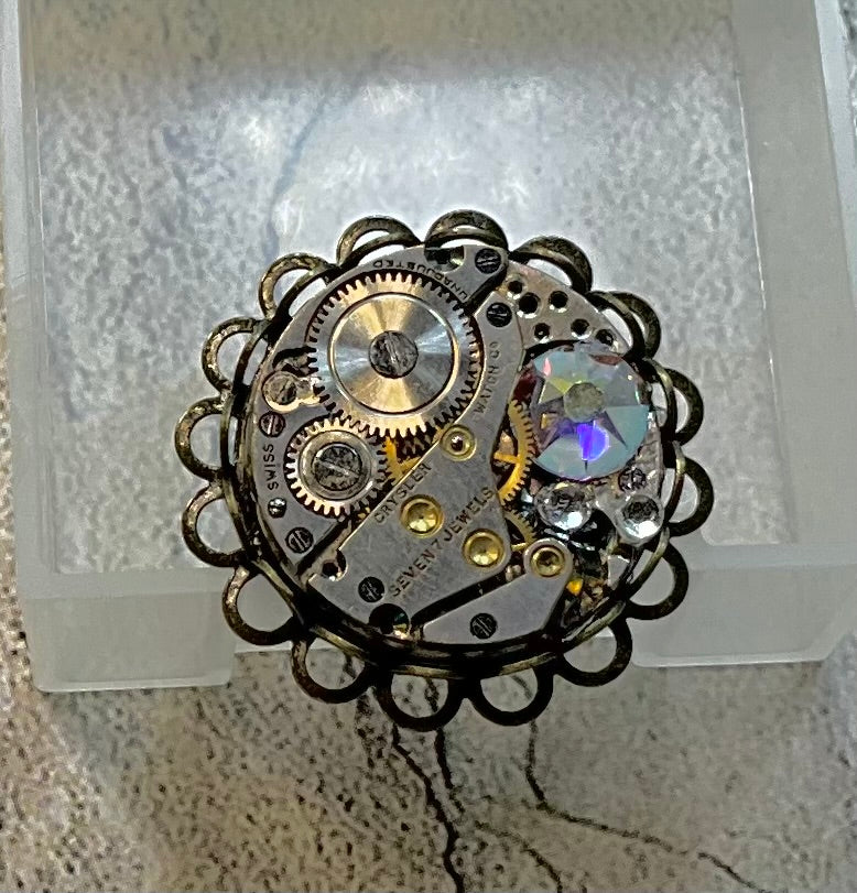 vintage watch movement ring