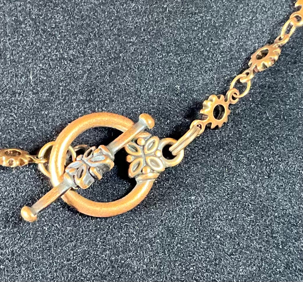 watch face crystal drop necklace