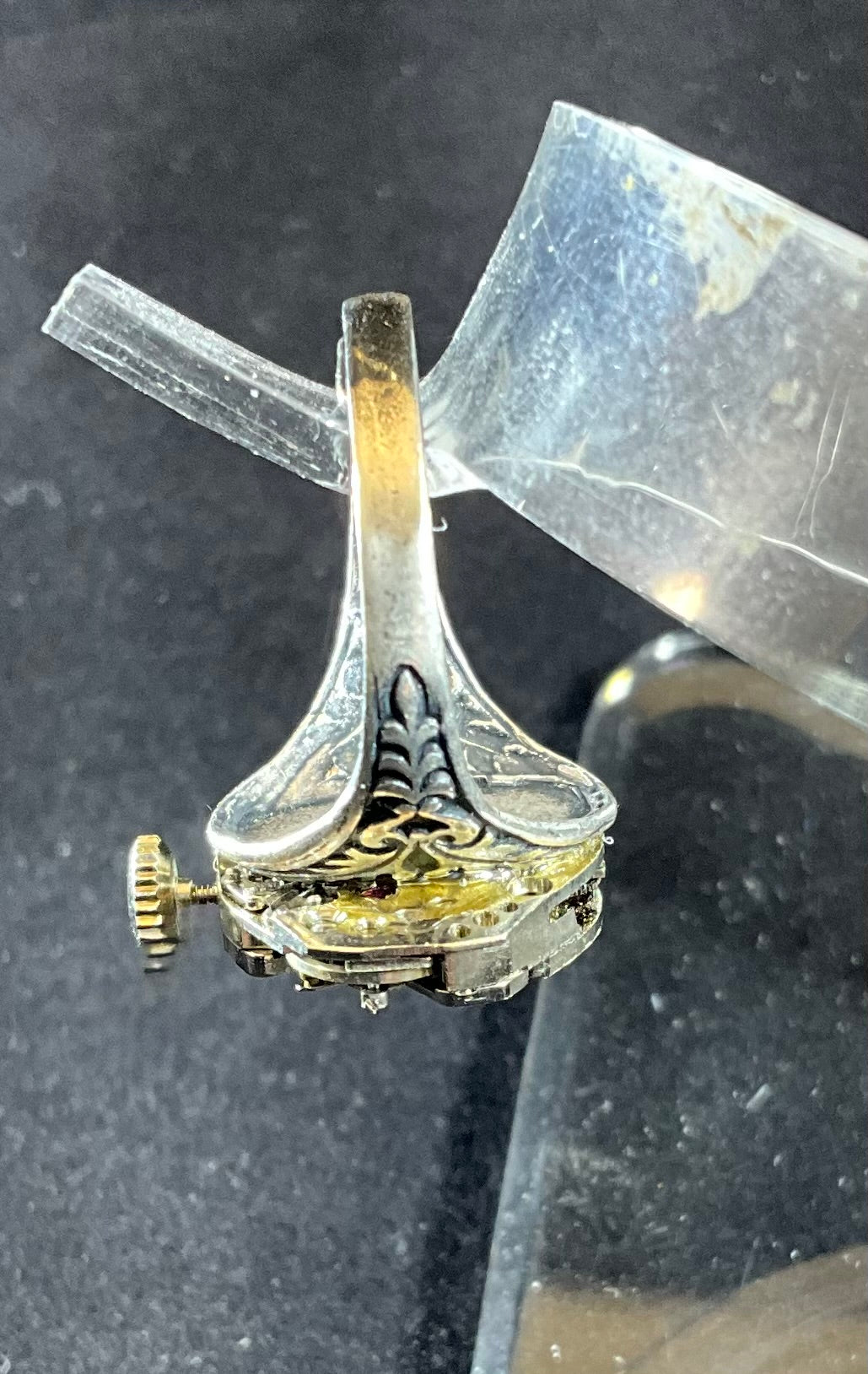 vintage watch movement ring elegant