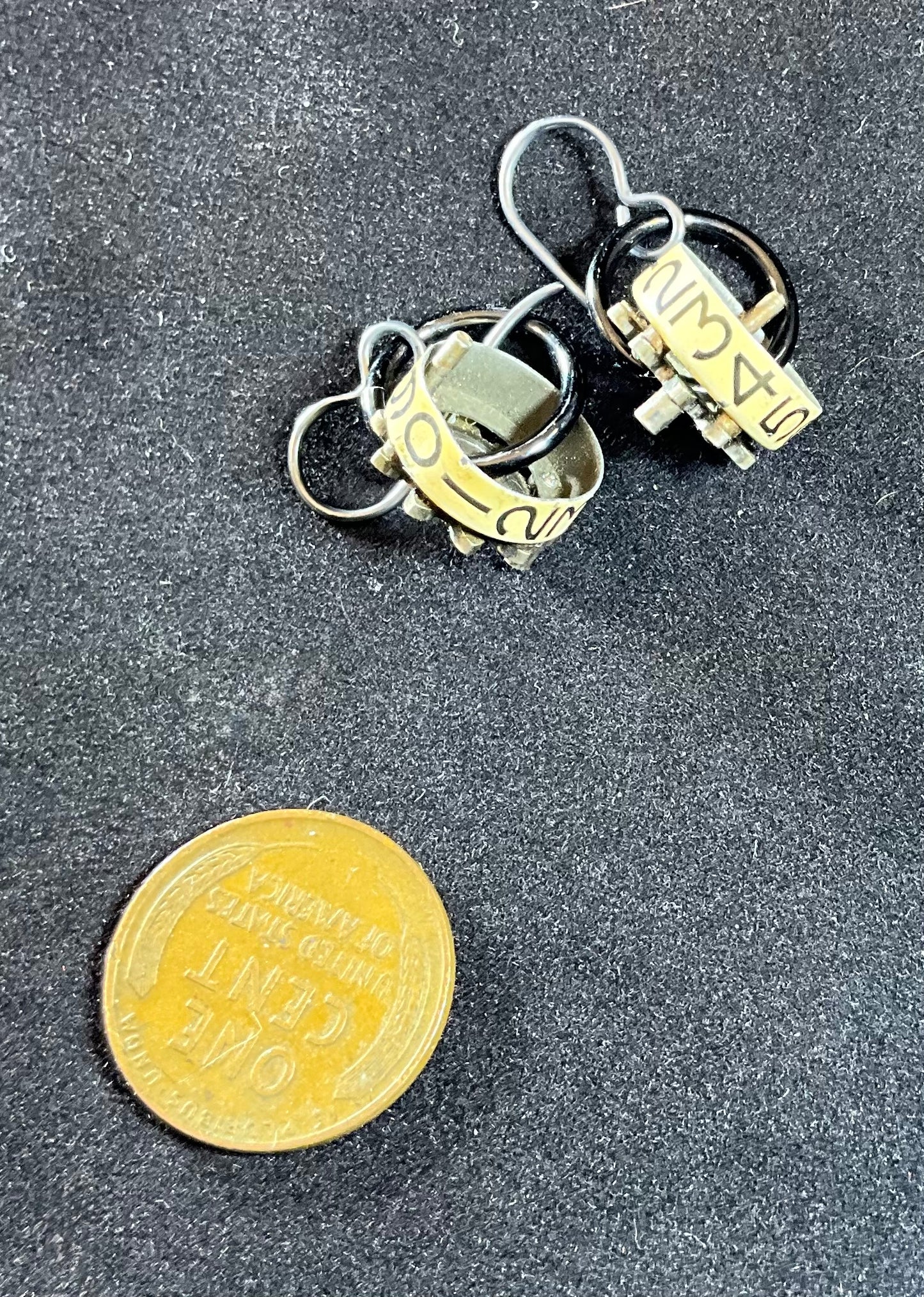 vintage adding machine earrings