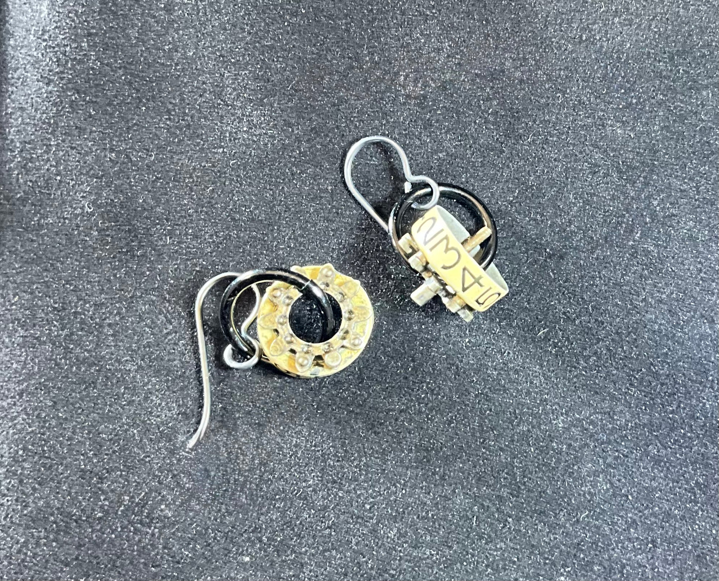 vintage adding machine earrings