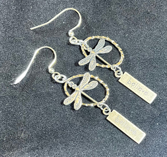 believe dragonfly earrings