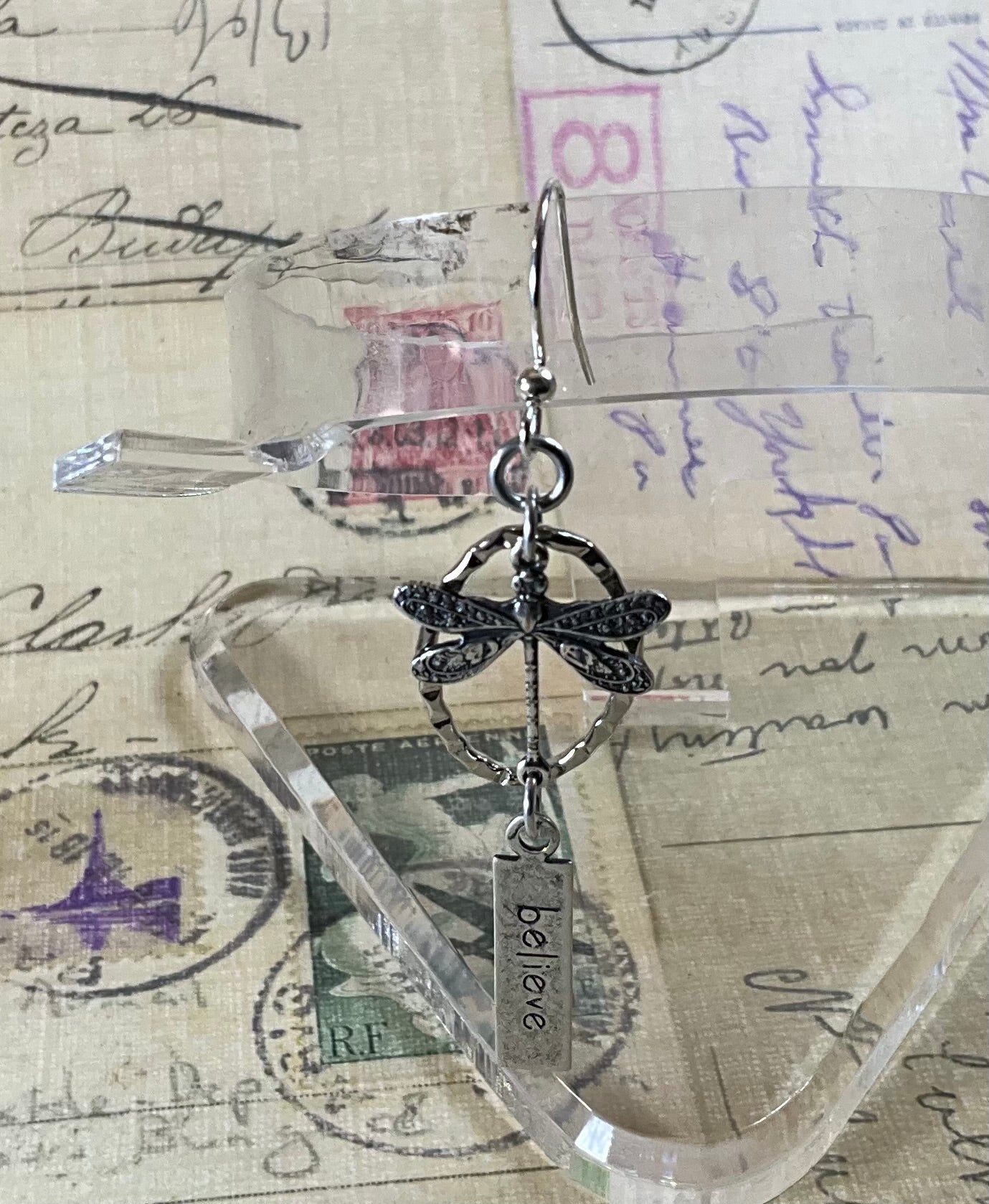 believe dragonfly earrings