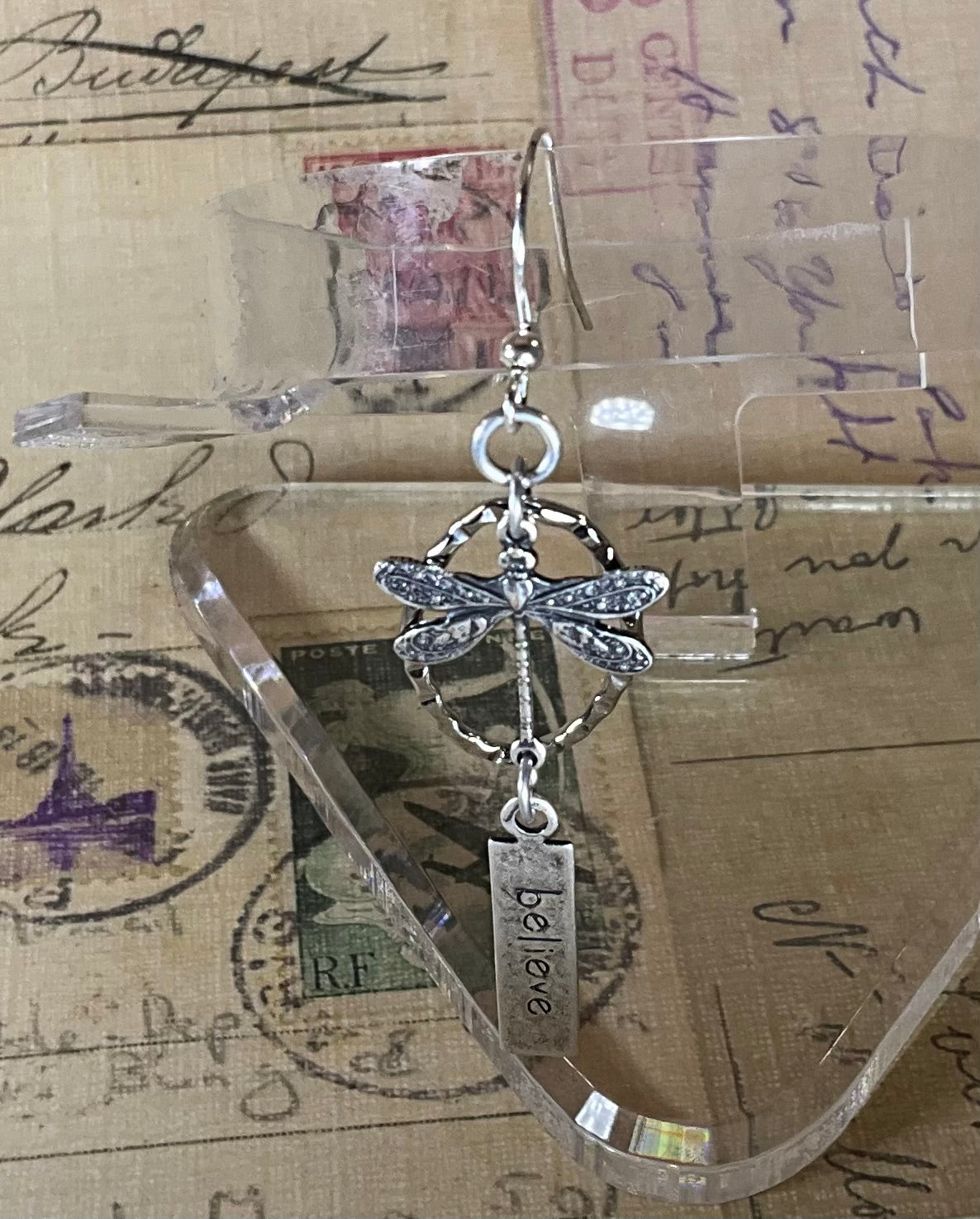 believe dragonfly earrings