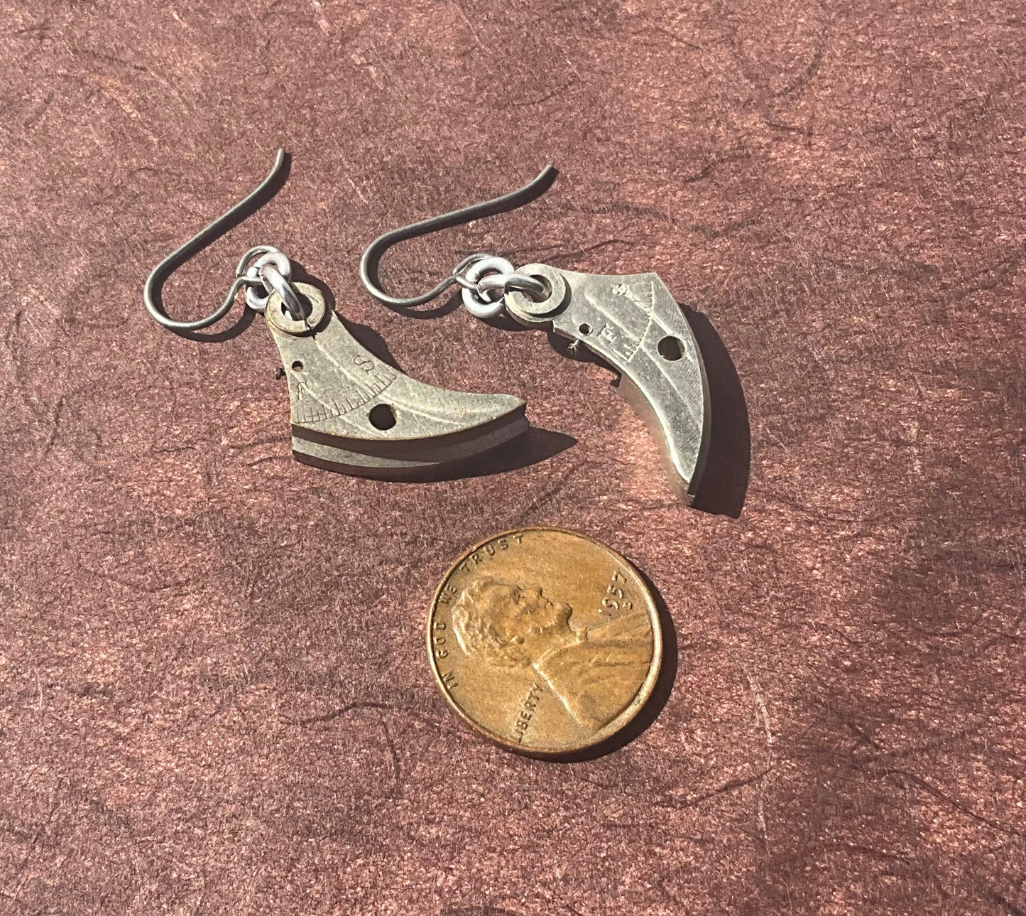 antique pocket watch regulator earrings