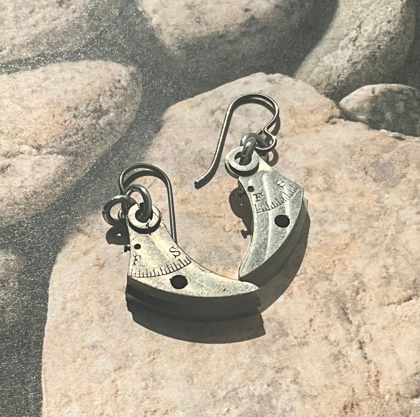 antique pocket watch regulator earrings