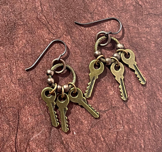 key chain earrings
