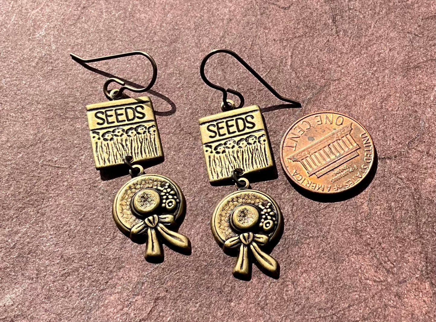 garden earrings seeds gardening hat