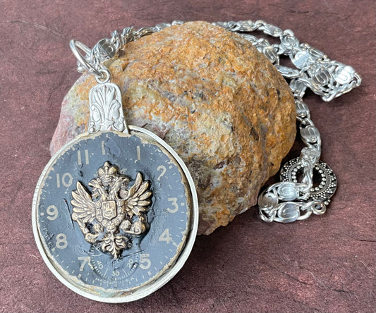 Antique Pocket Watch statement necklace