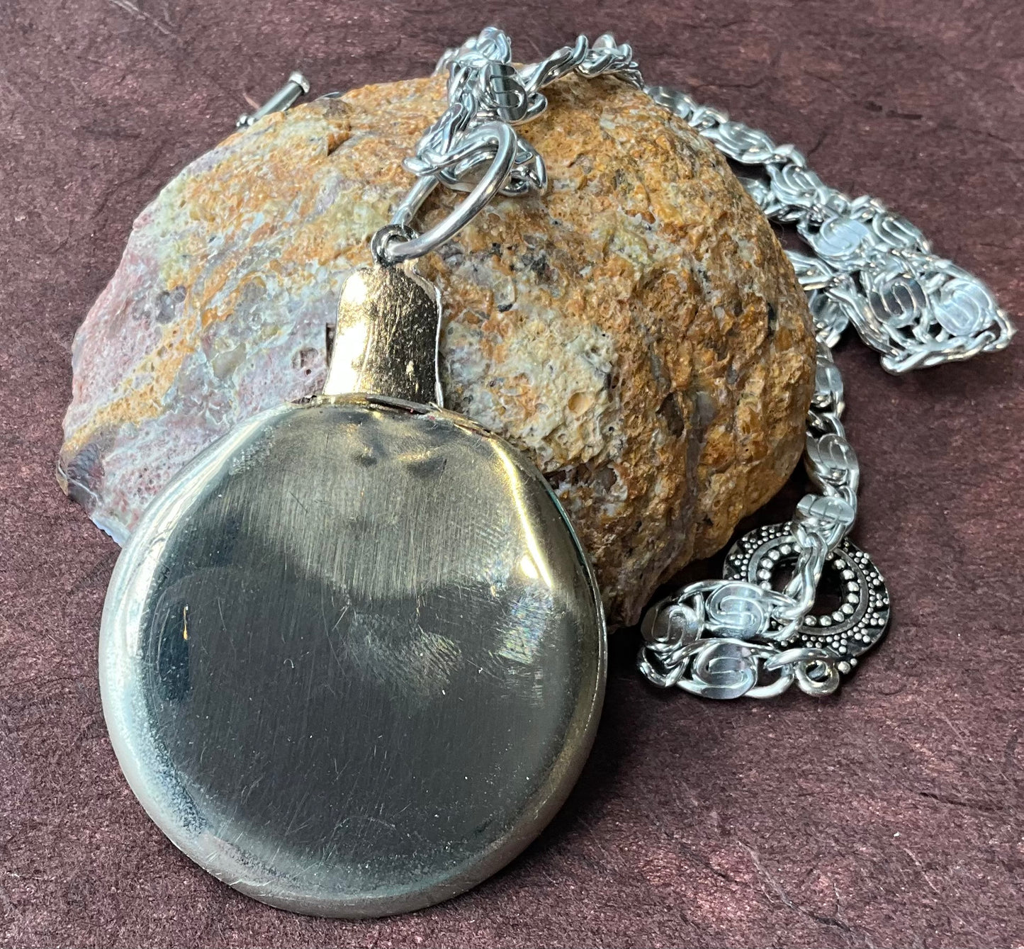 Antique Pocket Watch statement necklace