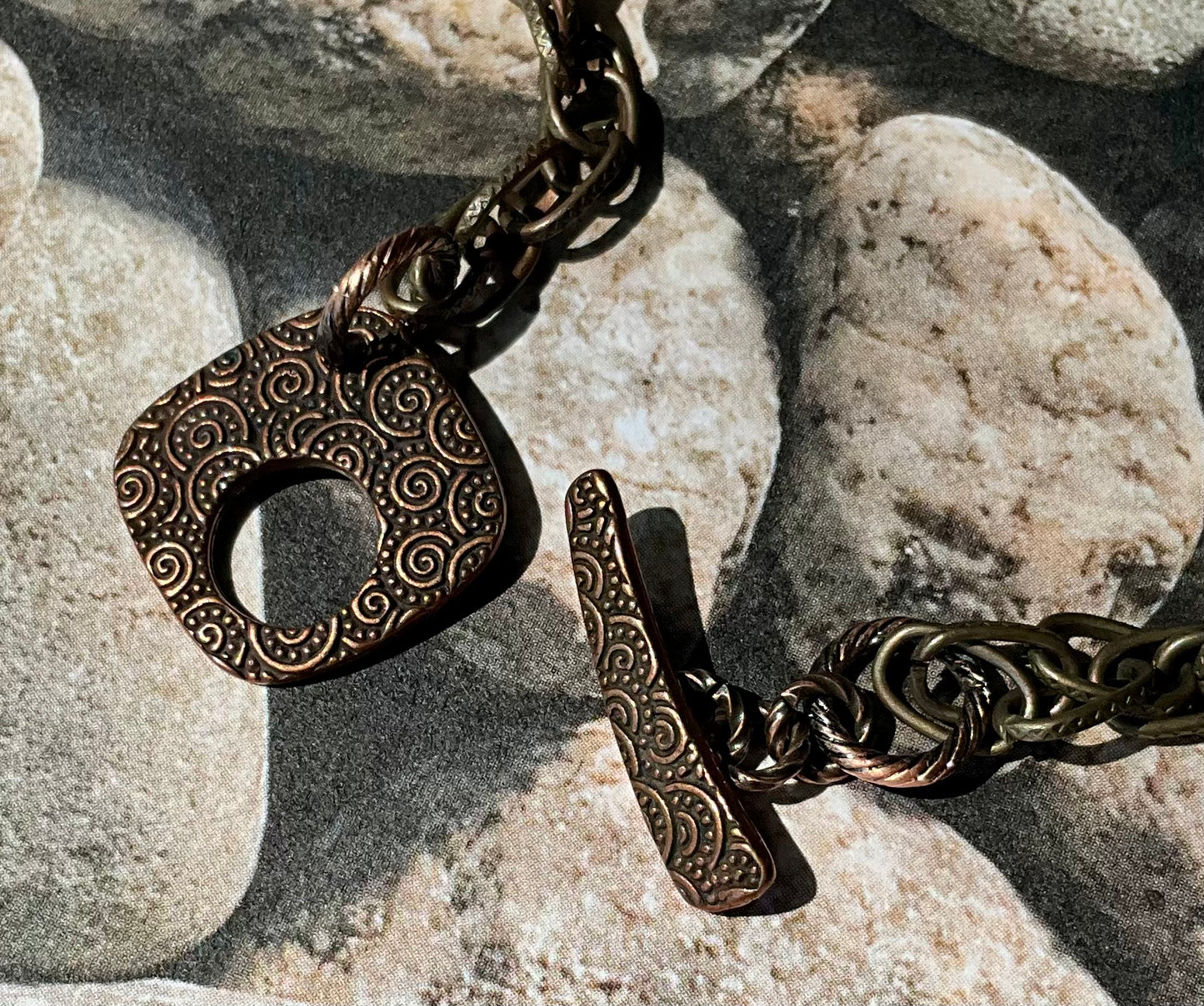 bike, clock and watch parts statement necklace