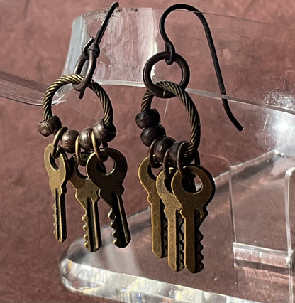 key chain earrings