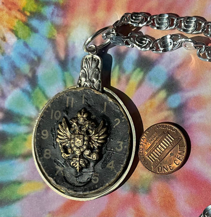 Antique Pocket Watch statement necklace